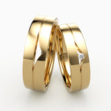 Vielsesringe i guld med diamanter og safirer - EG 61