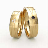 Vielsesringe med Diamant- og Safirdetaljer - EG 43