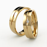 Vielsesringe i guld med diamanter og safirer - EG 61