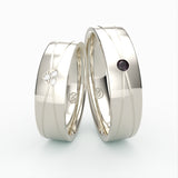 Vielsesringe med Diamant- og Safirdetaljer - EG 43