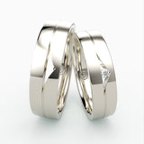 Vielsesringe i guld med diamanter og safirer - EG 61