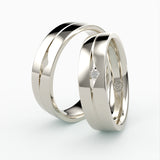 Vielsesringe i guld med diamanter og safirer - EG 61