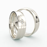 Vielsesringe med Diamant- og Safirdetaljer - EG 43