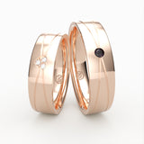 Vielsesringe med Diamant- og Safirdetaljer - EG 43