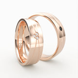 Vielsesringe med Diamant- og Safirdetaljer - EG 43