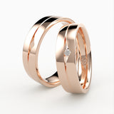 Vielsesringe i guld med diamanter og safirer - EG 61