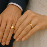 Vielsesringe - Diagonal Diamantrække – EG15