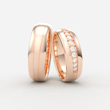 EG01 - vielsesringe Vielsesringe Nobilis Smykker Rosa guld 14