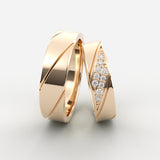 EG07 - vielsesringe Vielsesringe Nobilis Smykker Rosa guld