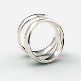 Vielsesringe i hvidguld med centerrille og solitaire diamant – EG13