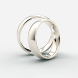 Klassiske vielsesringe i hvidguld uden diamanter – EG23