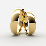 Klassiske vielsesringe i guld uden diamanter – EG23