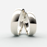 Klassiske vielsesringe i hvidguld uden diamanter – EG23