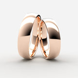 Klassiske vielsesringe i rosaguld uden diamanter – EG23