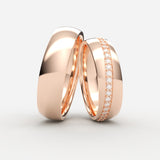 EG26 - vielsesringe Vielsesringe Nobilis Smykker Rosa guld