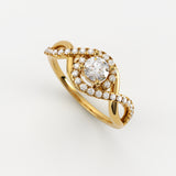 Klassisk forlovelsesring fra Nobilis Smykker – Elegant ring til forlovelse-14 karat guld-0.20 ct