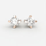 Nairobi Diamant Ørestikker Ørering Nobilis Smykker 2 x 0.05 Rosa guld