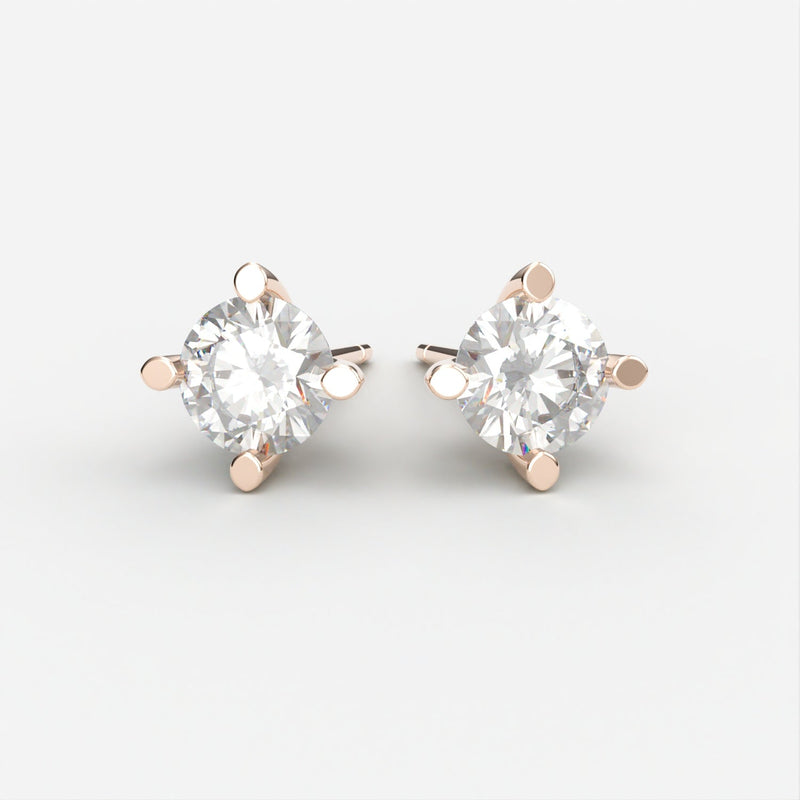 Nairobi Diamant Ørestikker Ørering Nobilis Smykker 2 x 0.05 Rosa guld 
