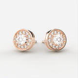 Paris Diamant Ørestikker Ørering Nobilis Smykker Rosa guld