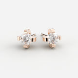 Stockholm Diamant Ørestikker Ørering Nobilis Smykker 2 x 0.05 Rosa guld