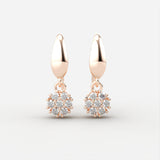 Tropez Diamant Øreringe Ørering Nobilis Smykker Rosa guld