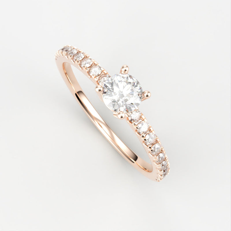 Esther Diamant Ring Nobilis Smykker Rosa guld 