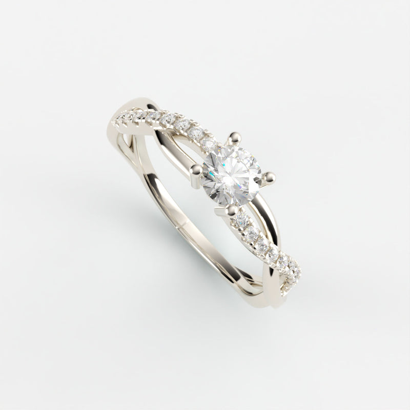 Flora Diamant Ring ring Nobilis Smykker Hvidguld 