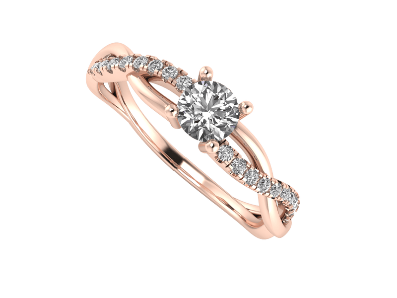Flora Diamant Ring ring Nobilis Smykker Rosa guld 