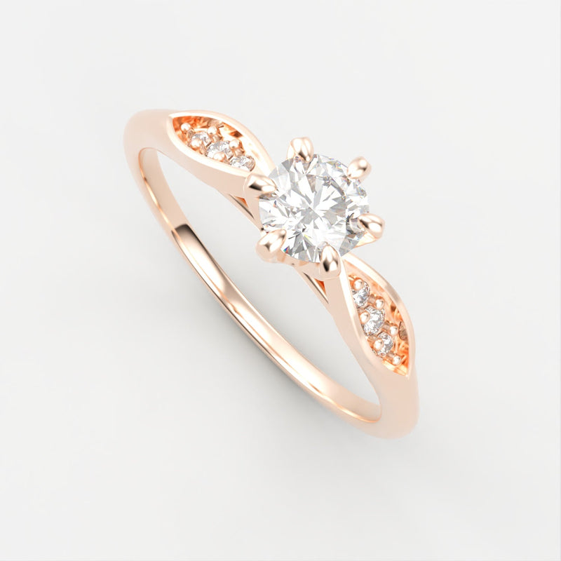 Kamille Diamant Ring Nobilis Smykker Rosa guld 