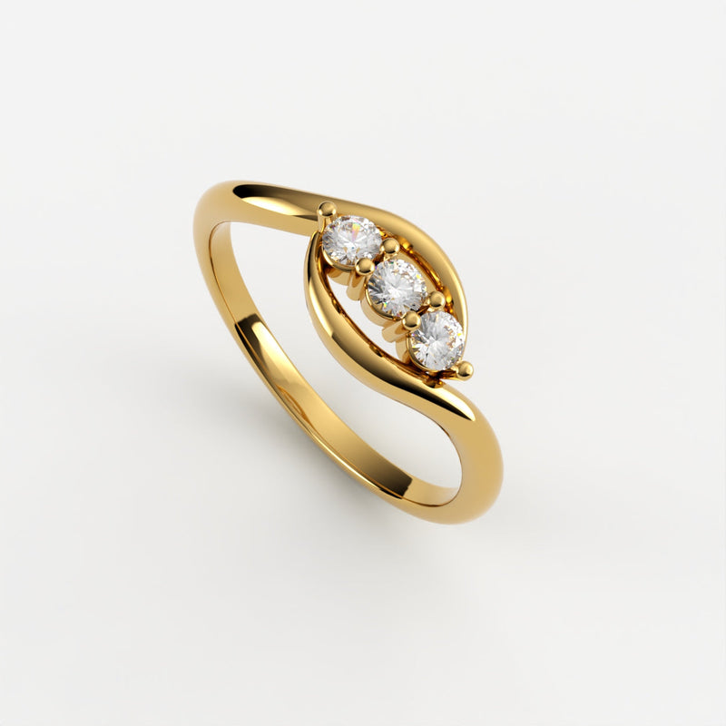 Mynt Diamant Ring Ring Nobilis Smykker Guld 