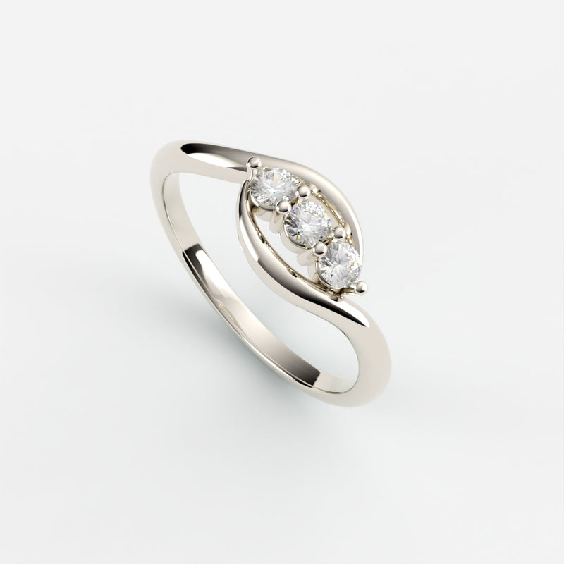 Mynt Diamant Ring Ring Nobilis Smykker Hvidguld 