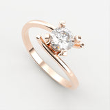 Rosa Diamant Ring ring Nobilis Smykker 0.05 Rosa guld 