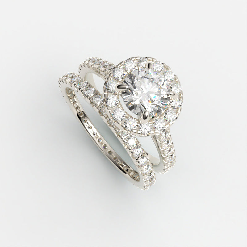 Sandra - Diamant Twin ring ring Nobilis Smykker Hvidguld 